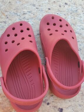 CROCS Kids Salmon Red Classic Clog Sandals